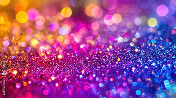 Fototapeta A gentle gradient with sparkling lights, resembling snow or holiday glitter, offering a luxurious feel for premium holiday promotions