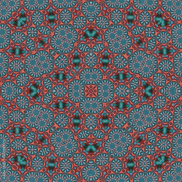 Fototapeta Seamless square pattern. Symmetric pattern texture