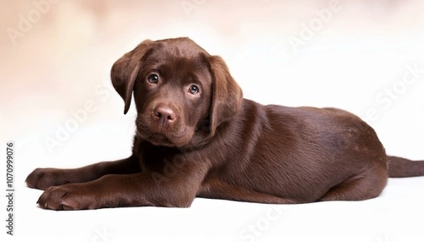 Fototapeta chocolate labrador retriever puppy