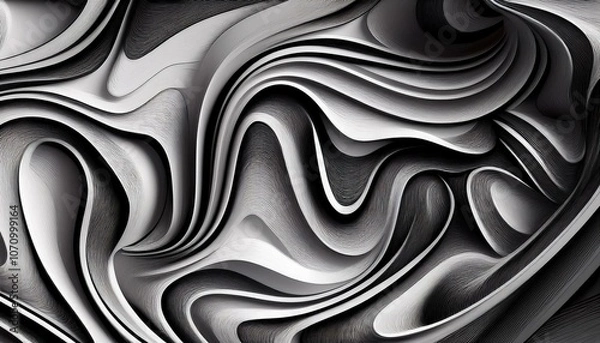 Fototapeta abstract background black and white twisty stripes