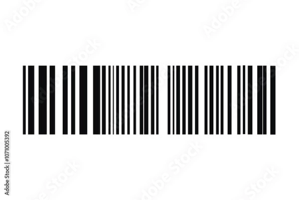 Fototapeta Barcode isolated on white background. Code stripes sticker. Barcode labels, customers qr code