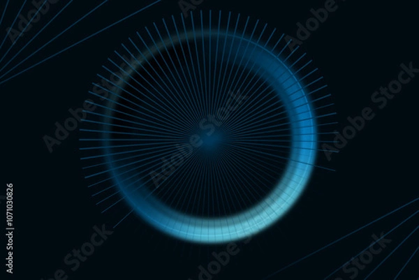 Fototapeta abstract blue background with circles
