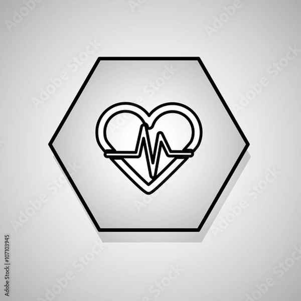 Obraz heart  icon design, vector illustration