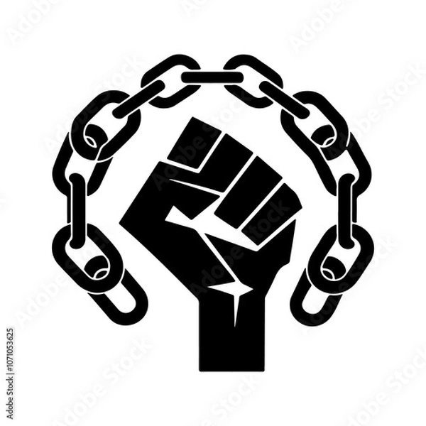 Fototapeta Powerful Vector Icon Representing International Day for the Abolition of Slavery, Symbolizing Freedom, Justice, and Resistance