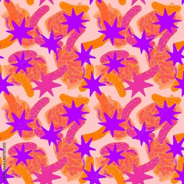 Fototapeta Summer vegetable seamless cucumber pattern for wrapping paper and fabrics