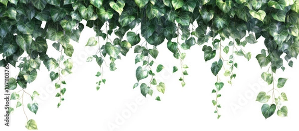 Fototapeta Refreshing Green Foliage with Water Droplets