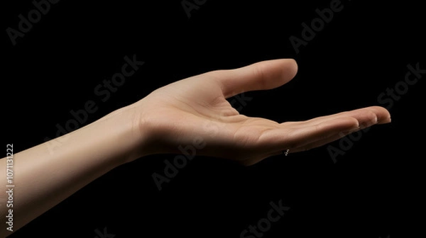 Obraz Holding Something: Generic hand gesture indicating holding an object.AI Generated 