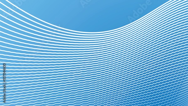 Fototapeta Blue light abstract background with stripes zigzag lines for backdrop