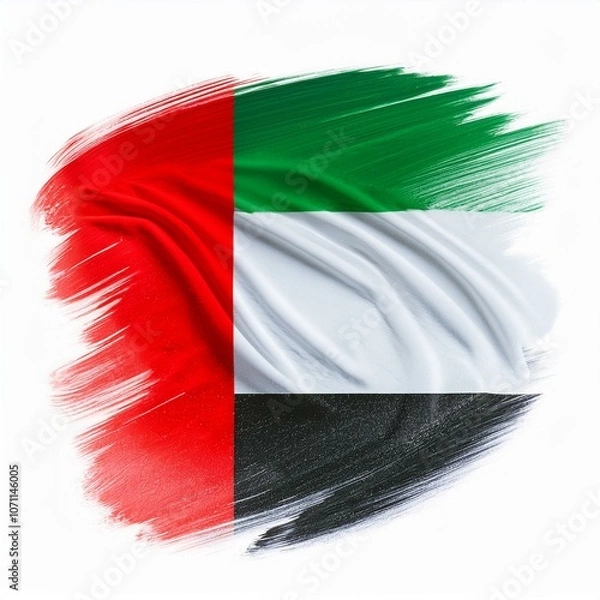 Fototapeta UAE Flag I Dubai Flag Abstract Design AI Image