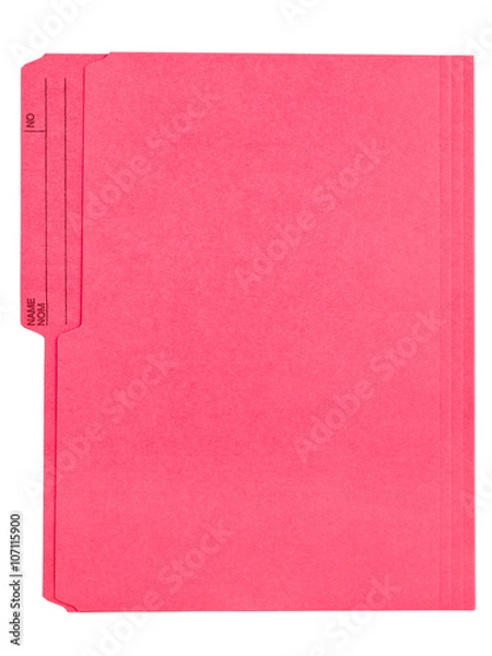Fototapeta red file folder