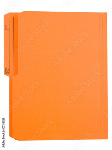 Fototapeta orange file folder