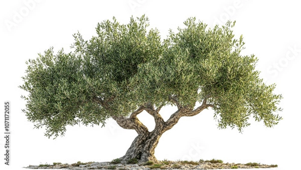 Obraz Big olive tree isolated on transparent background