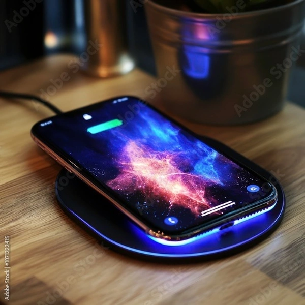 Fototapeta Wireless charging for mobile devices