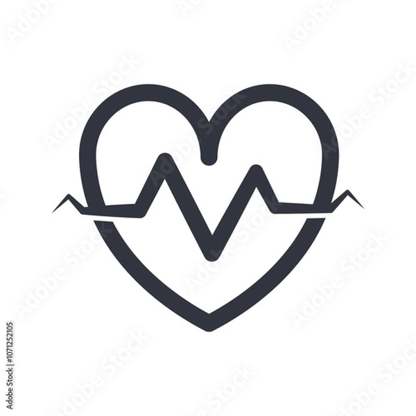 Obraz Heart Beat Logo Template Icon