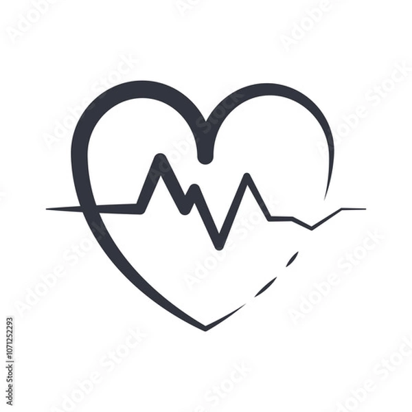 Obraz Heart Beat Logo Template Icon