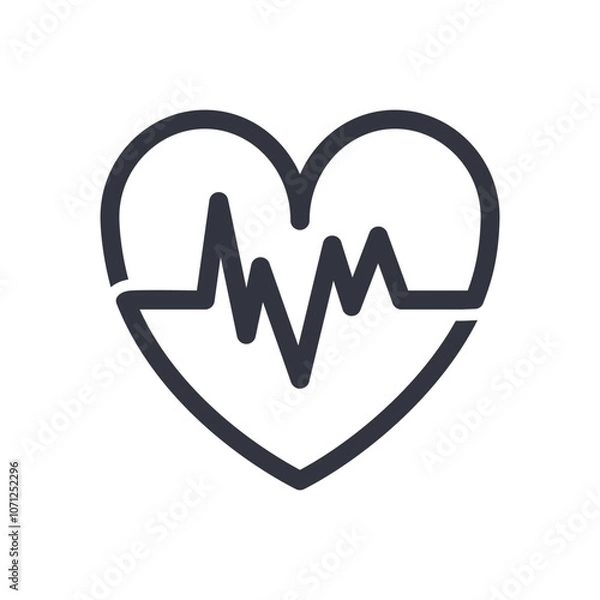 Obraz Heart Beat Logo Template Icon