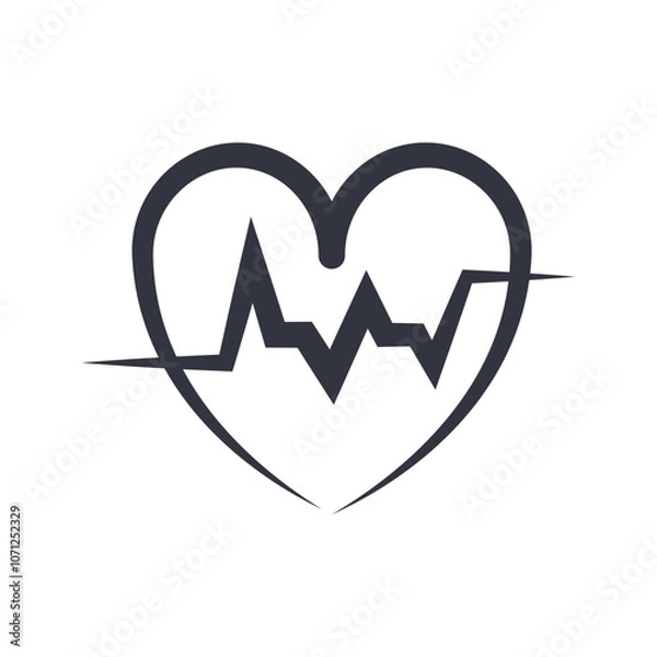 Obraz Heart Beat Logo Template Icon