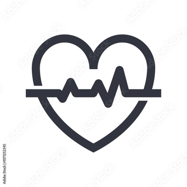 Obraz Heart Beat Logo Template Icon
