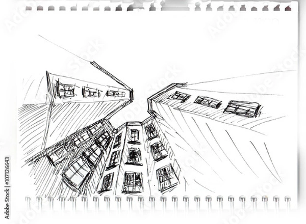 Obraz Старый двор колодец в Петербурге