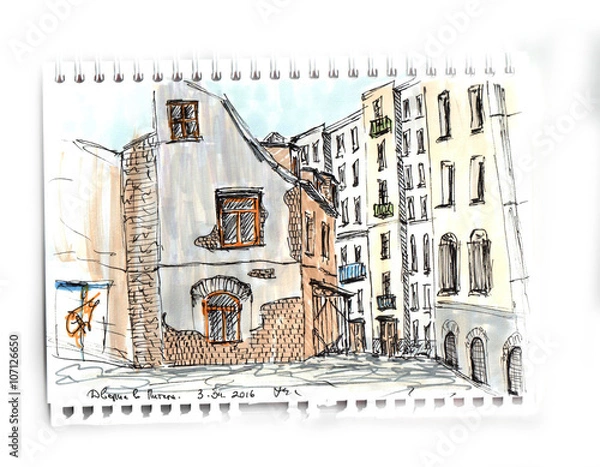 Obraz Старый двор в Петербурге