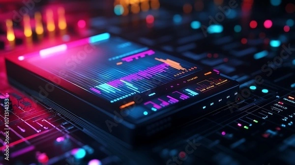 Fototapeta Enhance your sound design with advanced audio visualization techniques