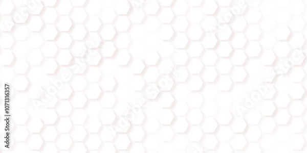 Fototapeta Black honeycomb on a white background. Isometric geometry. Seamless pattern of the hexagonal netting