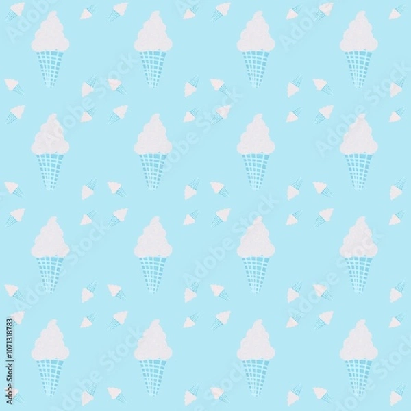 Fototapeta seamless pattern with ice cream