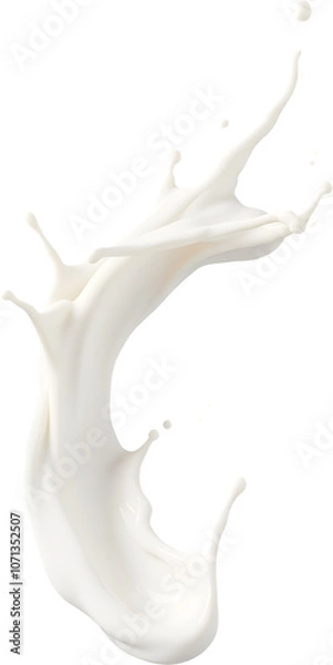 Obraz Milk Splash Isolated on transparent background