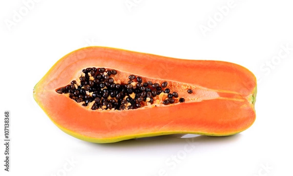 Obraz Papaya fruit on white background