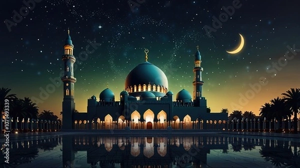 Obraz Ramadhan mosque background