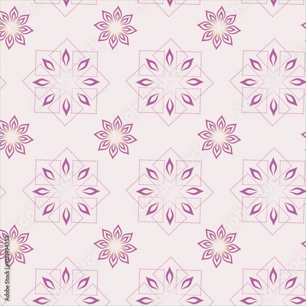 Fototapeta 
seamless vector pattern of flowers in various colors and shapes multi color floral seamless repeat pattern
