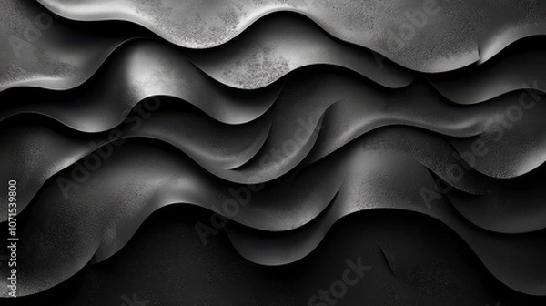 Fototapeta Abstract Black Wave Pattern Design