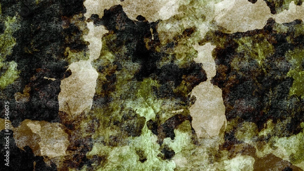 Obraz Abstract background, dark and light green, brown, textured.