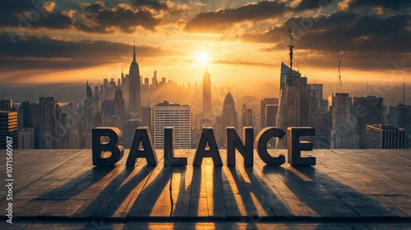Obraz Achieving Work-Life Balance in a Bustling Metropolis