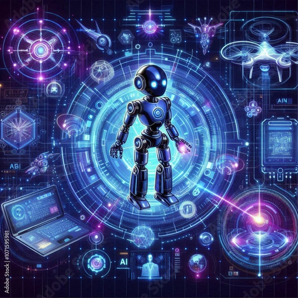 Obraz AI and Future Technology Concepts