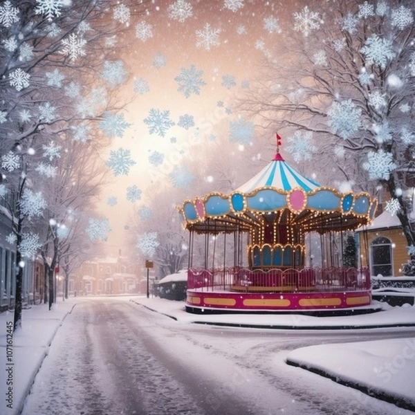 Obraz carousel in park