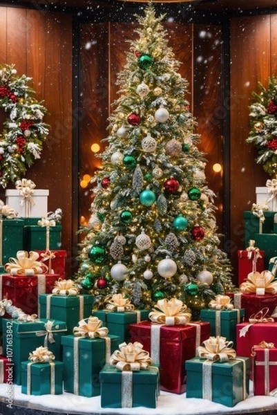 Obraz Decorated Christmas Tree