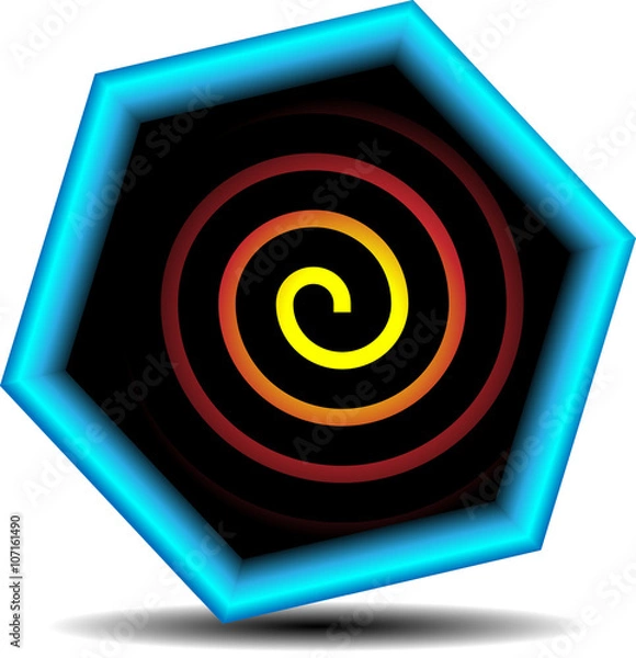 Fototapeta spiral button