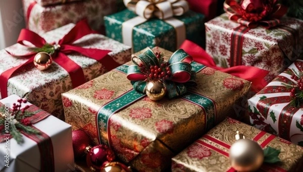 Obraz christmas gift boxes