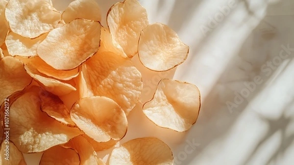 Obraz Crispy potato chips bring delight to snack time