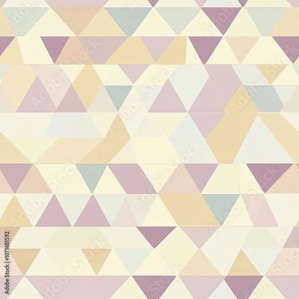 Fototapeta Abstract Geometric Pattern of Pastel Triangles