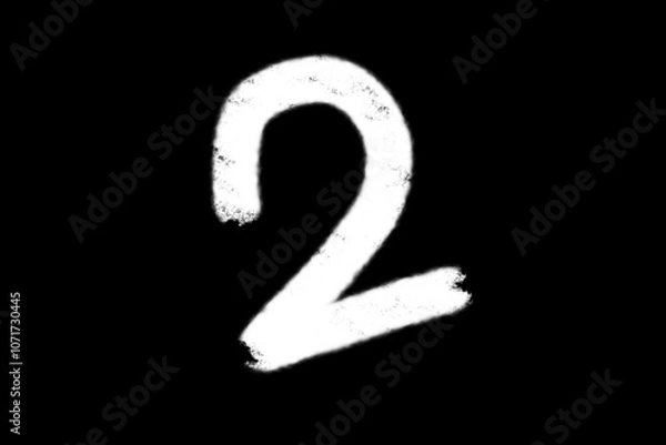 Obraz black and white numbers 1