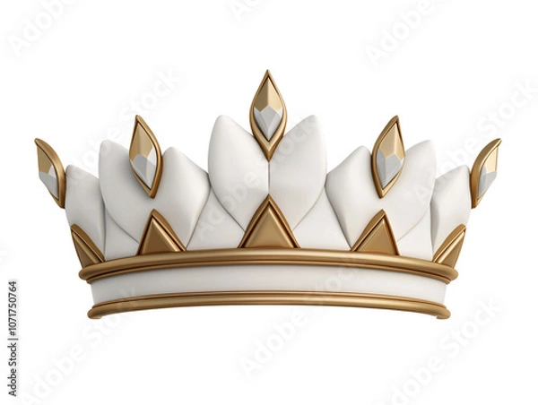 Fototapeta a white and gold crown with Sydney Opera House in the background