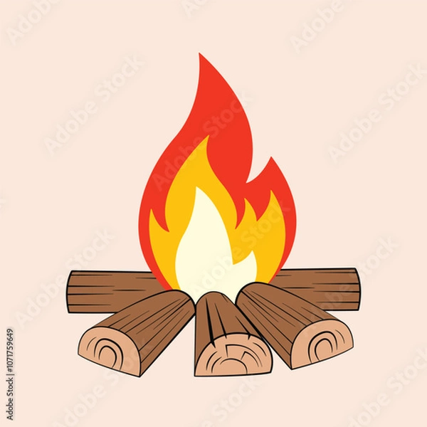Obraz the burning wood 