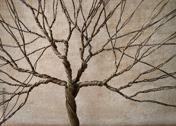 Fototapeta Twisted wire forming a tree