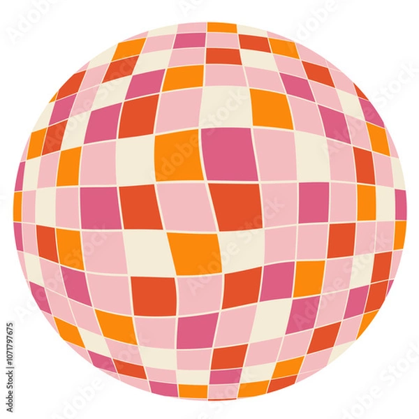 Fototapeta Funky disco ball social media highlight