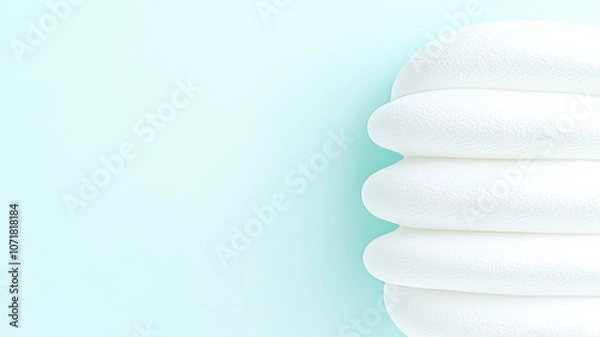 Fototapeta A fluid blur texture that resembles frosted glass, with soft white and pale blue hues blending gently