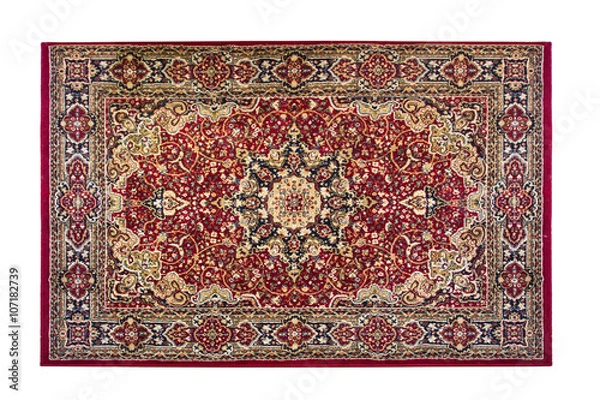 Obraz Red carpet isolated on white background