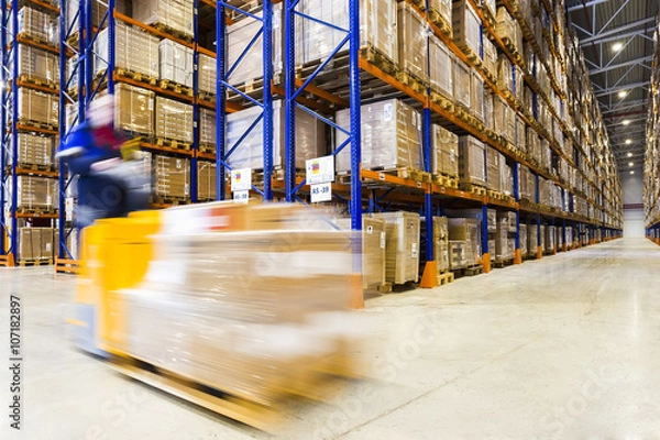 Fototapeta Modern warehouse interior