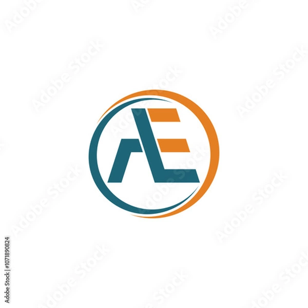 Fototapeta Letter AE logo vector , element for initials template